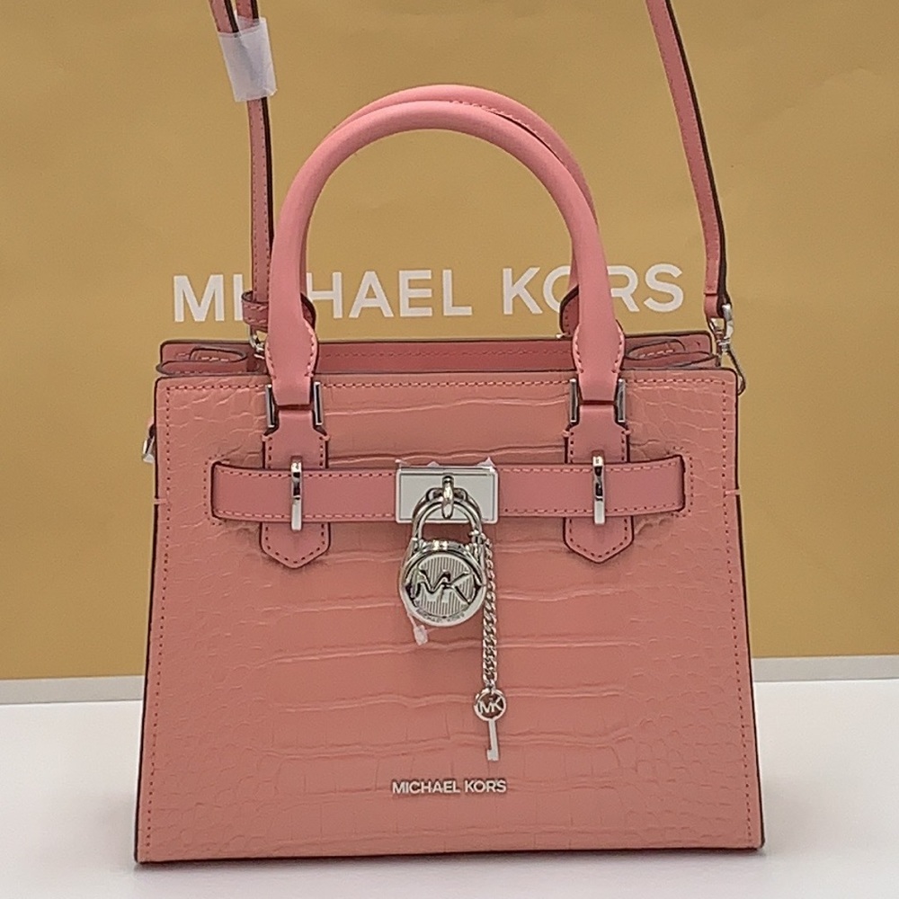 MICHAEL KORS
Hamilton Small Crocodile Embossed Faux
Leather Satchel
PRIMROSE - Picture 8 of 14